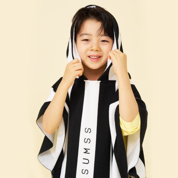 썸쓰 유아 비치 가운 후드 타올 판초 아기 어린이 키즈 물놀이 초등학생