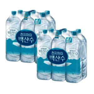 이지하우스 백산수 무라벨 유라벨 2L x 12병 랜덤 배송 백두산 물 542161