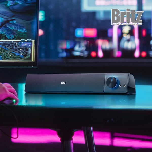 브리츠 BZ-L1 블랙 컴퓨터 노트북 게이밍 유선 USB 2채널 사운드바 PC 스피커