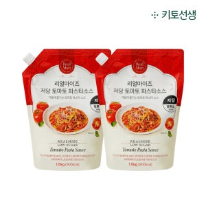 리얼마이즈 저당 토마토 파스타 소스 (대용량 스파게티 알룰로스 퓨레) 1.5kg, 2개