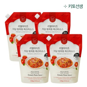리얼마이즈 저당 토마토 파스타 소스 (대용량 스파게티 알룰로스 퓨레) 1.5kg, 4개