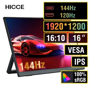 16인치 휴대용 모니터 144Hz 고주사율 지원, 일반/ 터치 옵션선택 가능