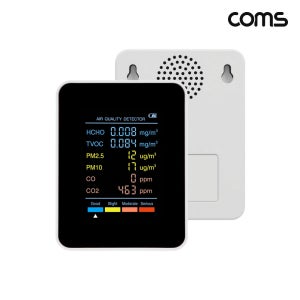 Coms 공기질 측정기 HCHO TVOC PM2.5 PM10 CO CO2 미세먼지 실내 HD238