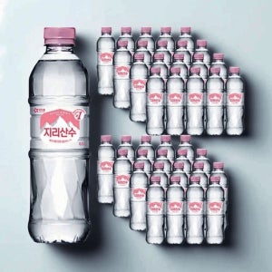 이지하우스 지리산수 핑크 생수 500ml 40개 먹는물 배송 730812