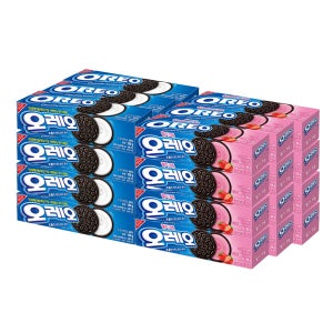 오레오 화이트크림+딸기크림 100g, 각12개, 총24개