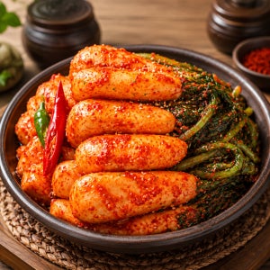국산 전라도 한식명가 가족회관 총각무 김치 2kg 당일생산