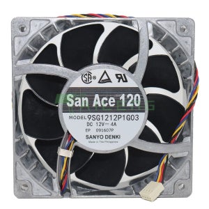 Sanyo 고온 선풍기 속도 폭력 12038, 9SG1212P1G03, 12cm, 12V 4A, 강력한 120x120x38mm