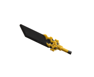 레고 71846 - 71847 펄 다크 그레이 화염 용 무늬 검 무기 (7268pb01)
