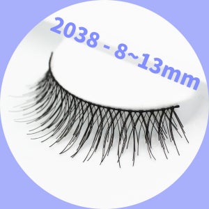 [벌크형] 10쌍 사면 10쌍 더 인조속눈썹 가는 검정라인 속눈썹 2038디자인 풀 미포함