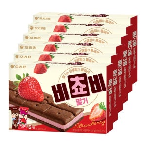 채움하우스 오리온 비쵸비 딸기 5P 125g x 6박스 935773