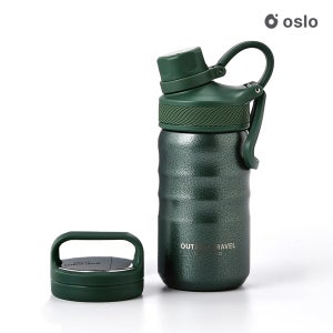 오슬로 아웃백 트래블 스텐 손잡이 보온 보냉 텀블러 350ml, 그린