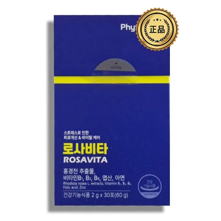 [로사비타] 홍경천 추출물 식약처 인정 스트레스 피로개선 영양제 30포, 1개