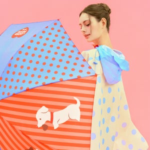 [위글위글] 귀여운 피규어 장우산 - Lucky Puppy Red