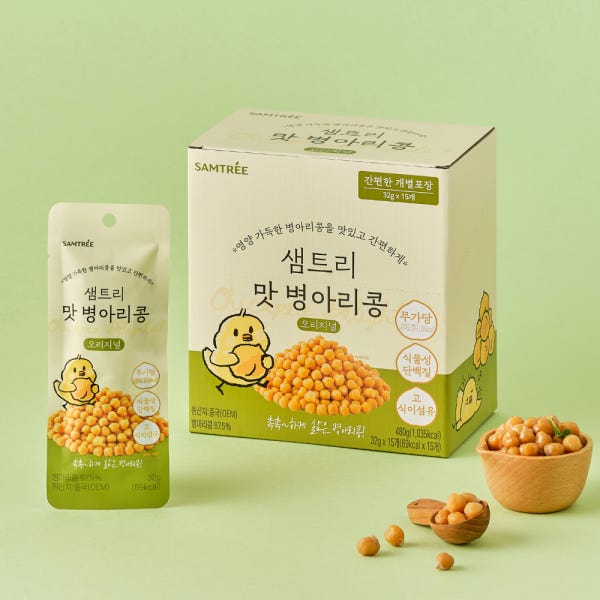 샘트리 촉촉한 맛병아리콩 480g x 2팩 (32gX30개) 삶은 찐 병아리콩