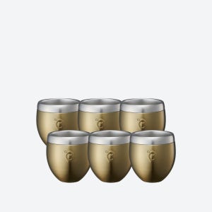 온도존 프리징 / 얼려서 쓰는 3중 텀블러 하이볼잔 맥주잔 180ml, 6개, 골드