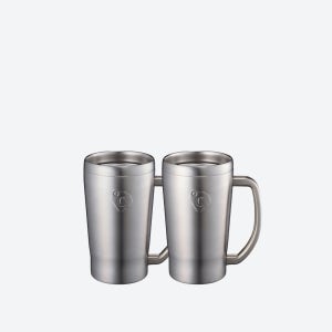 온도존 프리징 / 얼려서 쓰는 3중 텀블러 하이볼잔 맥주잔 420ml, 2개, 실버