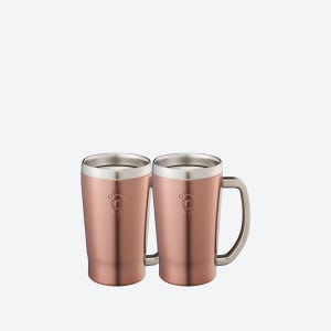 온도존 프리징 / 얼려서 쓰는 3중 텀블러 하이볼잔 맥주잔 420ml, 2개, 핑크