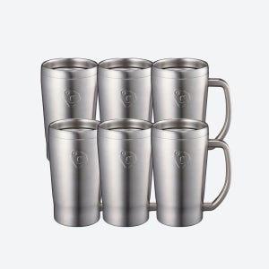 온도존 프리징 / 얼려서 쓰는 3중 텀블러 하이볼잔 맥주잔 420ml, 6개, 실버