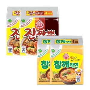 이지하우스 오뚜기 참깨라면4개입x2개 + 진짬뽕4개입x2개 총 16개 915487