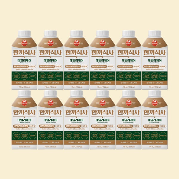 서울우유 한끼식사 190ML 12개세트 영양식 데일리케어 식사대용 균형영양 고단백 구수한맛