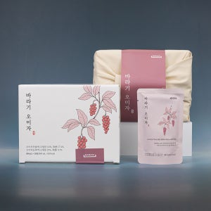 바라기 오미자진액 전통차 선물세트 보자기포장 부모님 답례품 쇼핑백 800ml