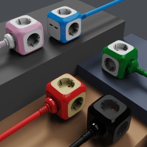 러그박스 에어큐브 고용량 멀티탭 4구 USB 2포트 접지 멀티콘센트 16A 3520W