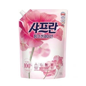 엘지 샤프란 리필 섬유유연제 핑크센세이션, 1.6L, 8개