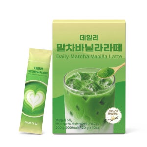 대한다업 데일리 라떼 말차바닐라라떼 스틱 10개입 말차가루 바닐라빈 홈카페
