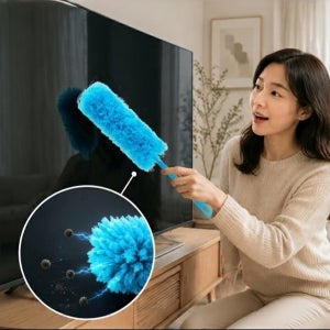 1+1 먼지털이 일본 고밀도 섬유 먼지떨이 정전기먼지털이 단 3초면 끝 TV홈쇼핑