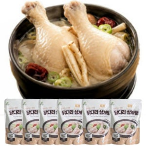 진한 보양식 닭다리 두개 삼계탕 800g 6팩 12인분 초복 중복 말복 캠핑