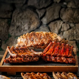 양념 쪽갈비 캠핑 쪽갈비 구이 간편조리 돼지갈비 바베큐 3종 세트, 1820g, 1개