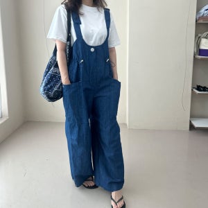 [더햅스] 자체제작 여성 점프수트 여름 데님 멜빵바지 오버롤
