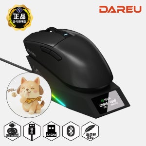 다얼유 A950GD CONSUMER 초경량 충전독 유 무선 게이밍 마우스 블랙(저소음)