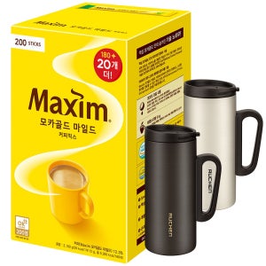 맥심 모카골드 커피믹스 200T+핸디스텐머그