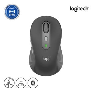 [신제품] 로지텍코리아 공식 M750 이지스위치 무소음 무선마우스 M 그래파이트