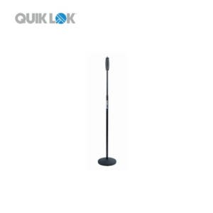 QuikLok 퀵락 A988 원핸드 클러치 EU 규격 나사산, 일자형 원형 베이스 마이크 스탠드 - 블랙