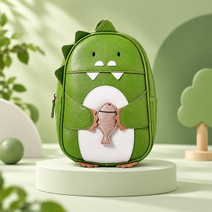드롬팔스 키즈백팩 DROMPALS 유아가방 캐릭터 비건 가죽백팩 책가방 초등 선물용 디노