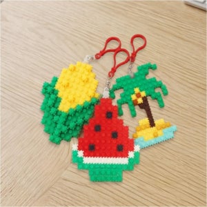 국내산 미니블럭 만들기 키링 DIY 블록 조립 장난감 가방고리 백꾸 키링 나의 선물