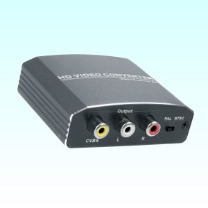 VGA to AV 컨버터 RGB 3RCA 아날로그 NTSC TV 연결 출력 CZH400
