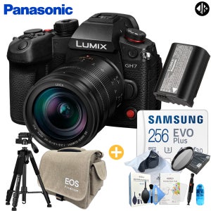 파나소닉 루믹스 DC-GH7 + 12-60mm KIT 악세사리 9종 + 정품배터리 패키지(256GB 메모리 / MCUV 필터/ 삼각대/ 가방) GH7