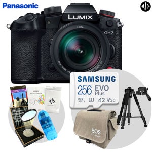 파나소닉 루믹스 DC-GH7 + 12-60mm KIT 악세사리 9종 (256GB 메모리 / MCUV 필터/ 삼각대/ 가방)