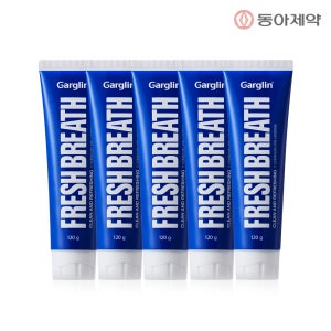 가그린 후레쉬브레스 치약 120g, 스피아민트향, 5개