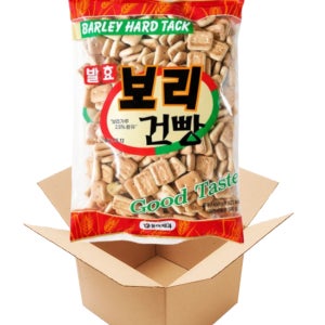 신흥제과 발효보리건빵 450g 10개 1박스 군대 과자