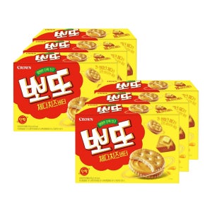 크라운 뽀또 체다치즈버터 278g 6개