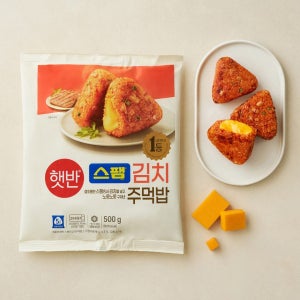 햇반 스팸김치주먹밥, 500g, 4개