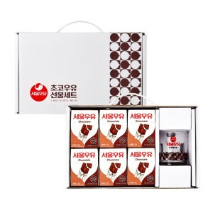 서울우유 초코 우유 200ml 12개입 +레트로컵 230ml 세트