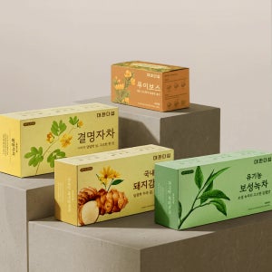 대한다업 웰니스 4종 티백 세트 결명자 국내산 돼지감자 유기농 보성녹차 루이보스