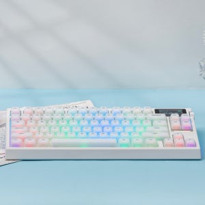 에포메이커 G84 PRO 유무선 기계식 게이밍 키보드 실리콘 81키,블루투스,LCD 디스틀레이