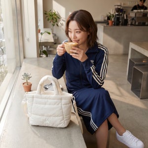 [국내매장판] 아디다스 여성 퀼팅 패딩 토트백 골프 데일리 가방