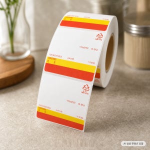 ( 5롤 ) 카스 저울 정육 라벨지 정육점 감열지 바코드 라벨 용지 58x60, 이력/하단, 400매